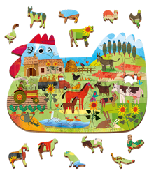 Farma - drevené puzzle