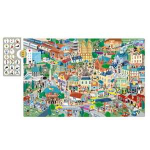 Mesto - postav puzzle, hľadaj detaily