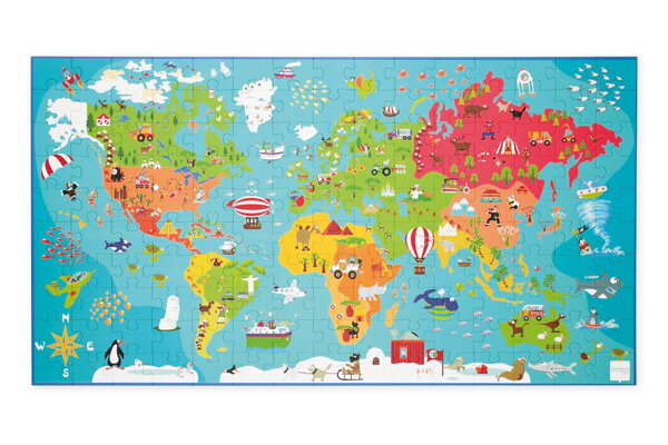 Veľké puzzle - mapa sveta