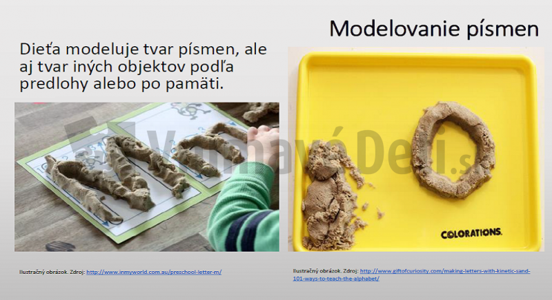 modelovanie písmen z kinetického piesku