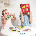 Kontrastné puzzle - Ku komu patria? 15m+