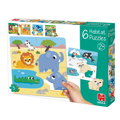 6 puzzle zvieratiek vo svojom prostredí