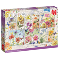 Puzzle Letné kvetiny na známkach