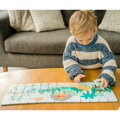 Dinosaury s číslami, drevené puzzle
