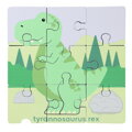 3D tyranosaurus a drevené puzzle