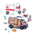 Záchranné auto, vkladacie puzzle