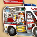 Záchranné auto, vkladacie puzzle