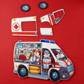 Záchranné auto, vkladacie puzzle