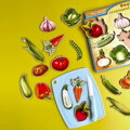 Zelenina zvonka a zvnútra, vkladacie puzzle