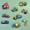 Veľké stavenisko - tvary, vkladacie puzzle