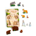 Zvieracie rodinky: divoké zvieratá, vkladacie puzzle