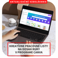 Online aktualizačné vzdelávanie -  Kreatívne pracovné listy na dosah ruky v programe Canva