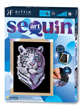 Napichovanie flitrov Biely tiger