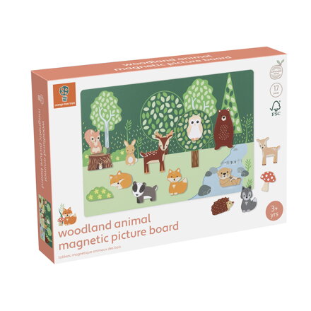 Drevený magnetický les so zvieratkami