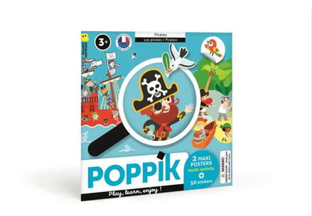 Piráti - plagát s nálepkami a omaľovánkou