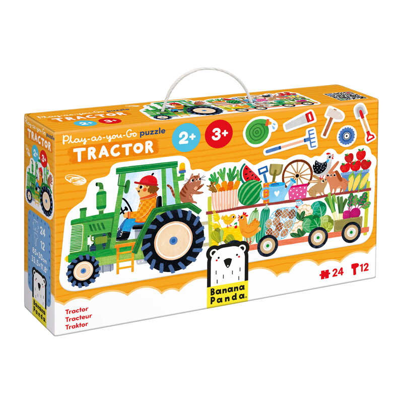 Puzzle Traktor - postav a doplň