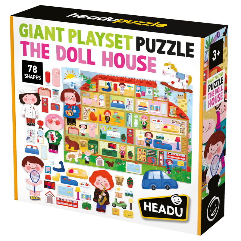 Dom pre bábiky - veľké puzzle s hernou sadou