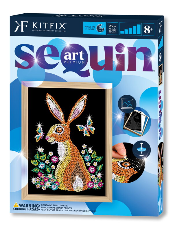 Napichovanie flitrov Zajačik na lúke