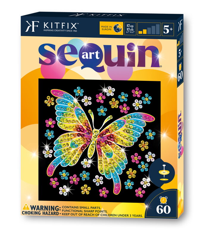 Napichovanie flitrov Motýľ 60