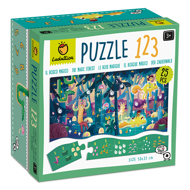 Puzzle Počítame do 9 - V lese