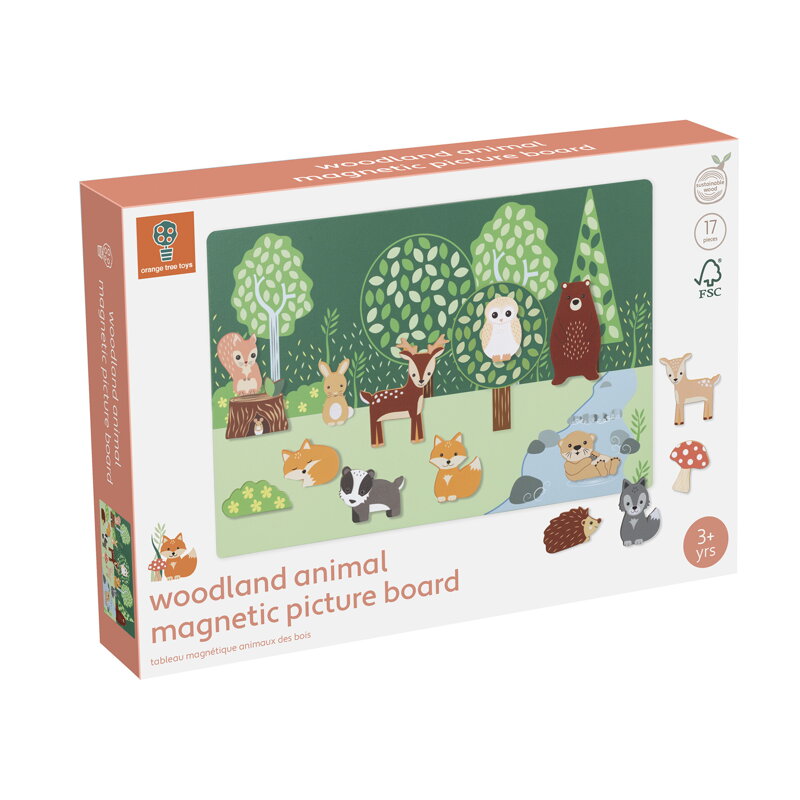 Drevený magnetický les so zvieratkami