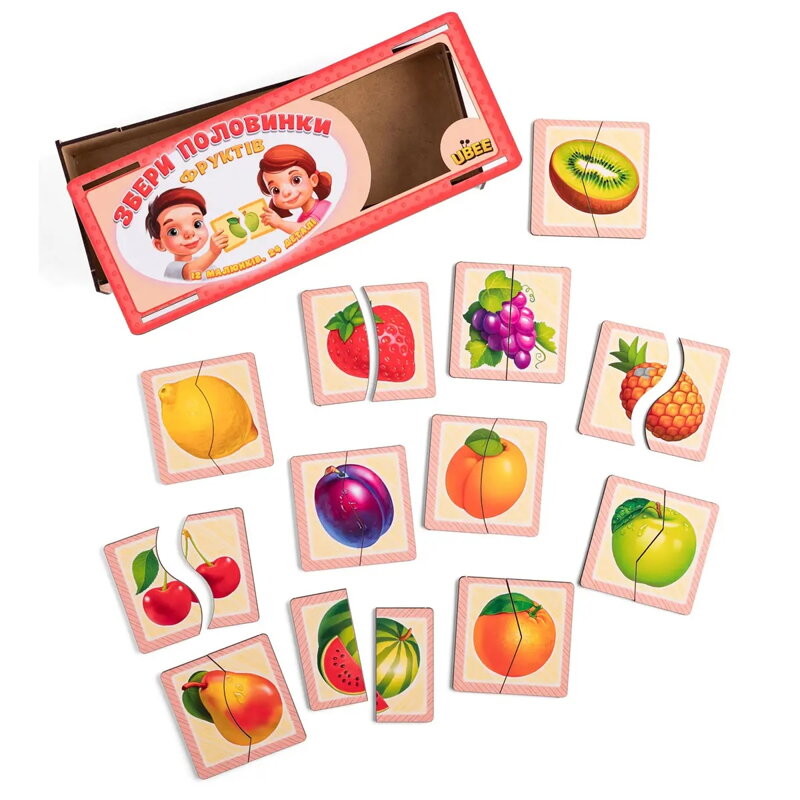 Puzzle Spoj polovice – Ovocie