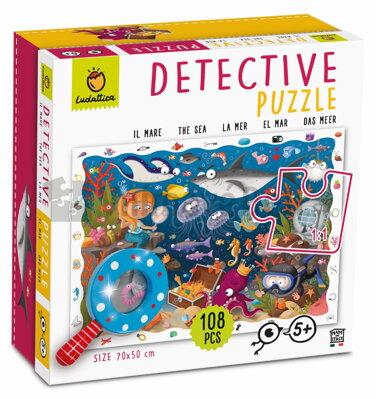 Detektívne puzzle s lupou More