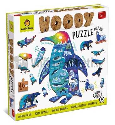 Polárne zvieratá - drevené puzzle                        
