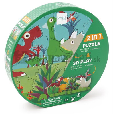 Puzzle 3D Dinosaury
