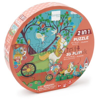 Puzzle 3D Princezná