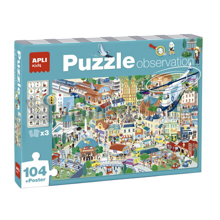 Mesto - postav puzzle, hľadaj detaily