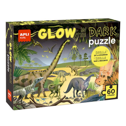 Svietiace dinosaury - puzzle