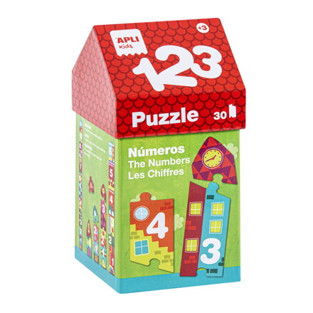 Domčeky s číslami - puzzle