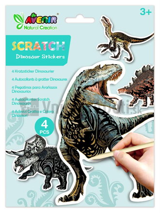 Vyškrab si nálepky dinosaurov