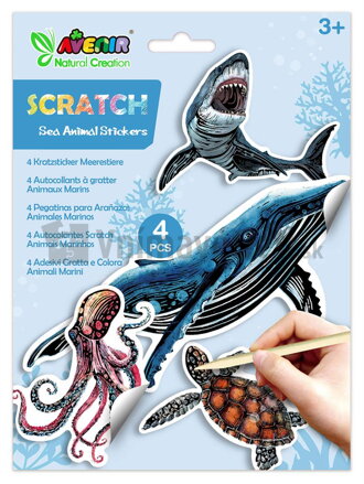 Vyškrab si nálepky morských živočíchov