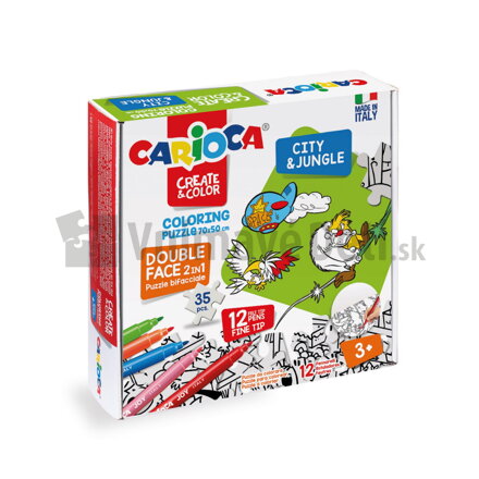 Vyfarbi si puzzle Mesto a džungľa