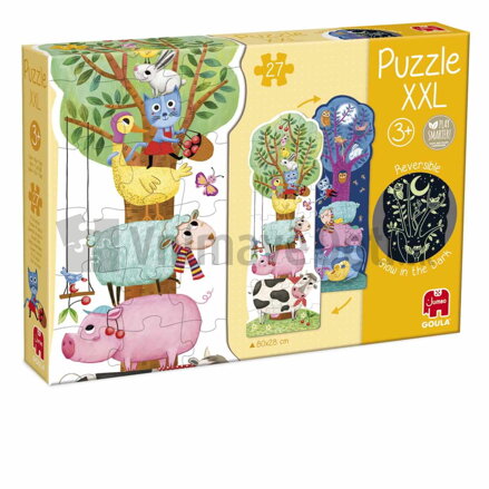 Puzzle XXL Svietiace zvieratká, obojstranné