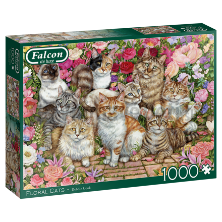 Puzzle Mačky v kvetinách