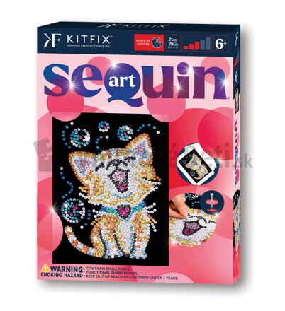 Napichovanie flitrov Mačiatko a bublinky