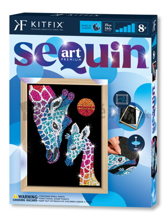 Napichovanie flitrov Žirafa s mláďaťom