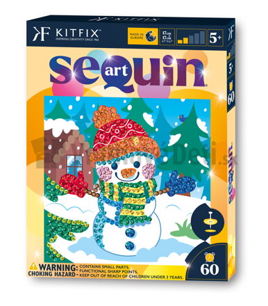 Napichovanie flitrov Snehuliak 60