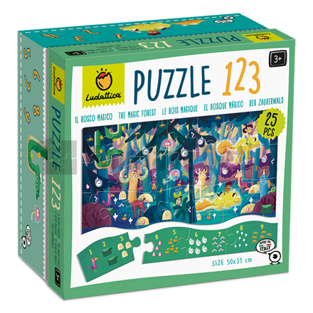 Puzzle Počítame do 9 - V lese