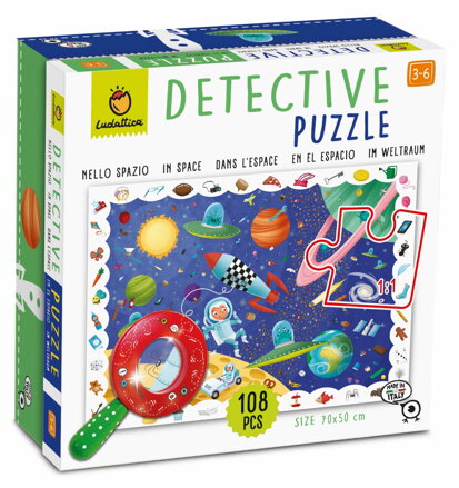 Detektívne puzzle s lupou Vesmír