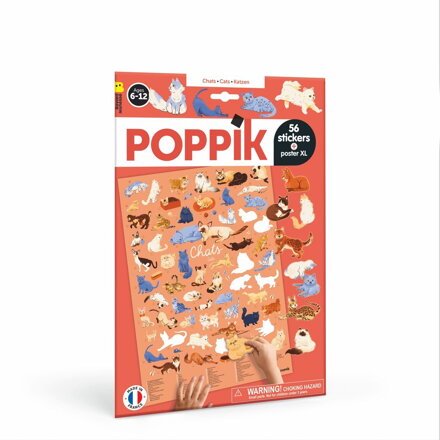 Mačky - plagát s nálepkami