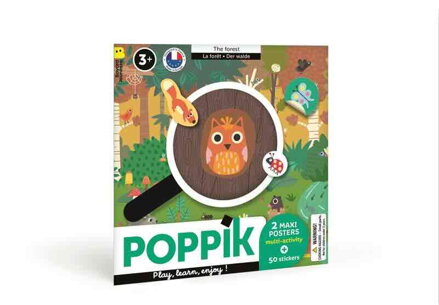 Les - plagát s nálepkami a omaľovánkou