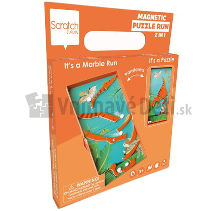 Magnetické puzzle s dráhou - Dino