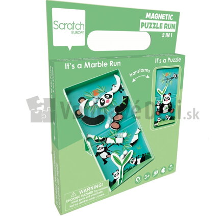 Magnetické puzzle s dráhou - Panda