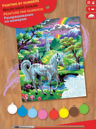Maľovanie podľa čísel Jednorožec