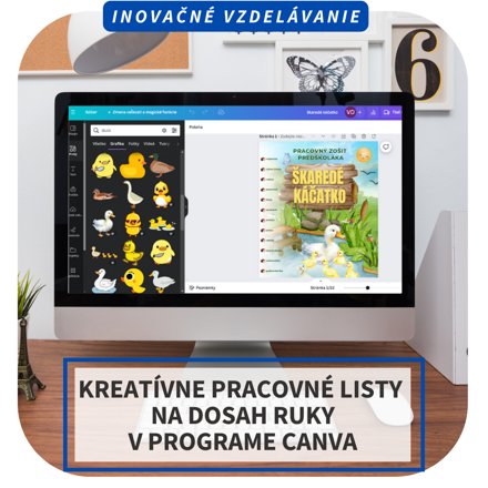 ONLINE inovačné vzdelávanie - Kreatívne pracovné listy na dosah ruky v programe Canva