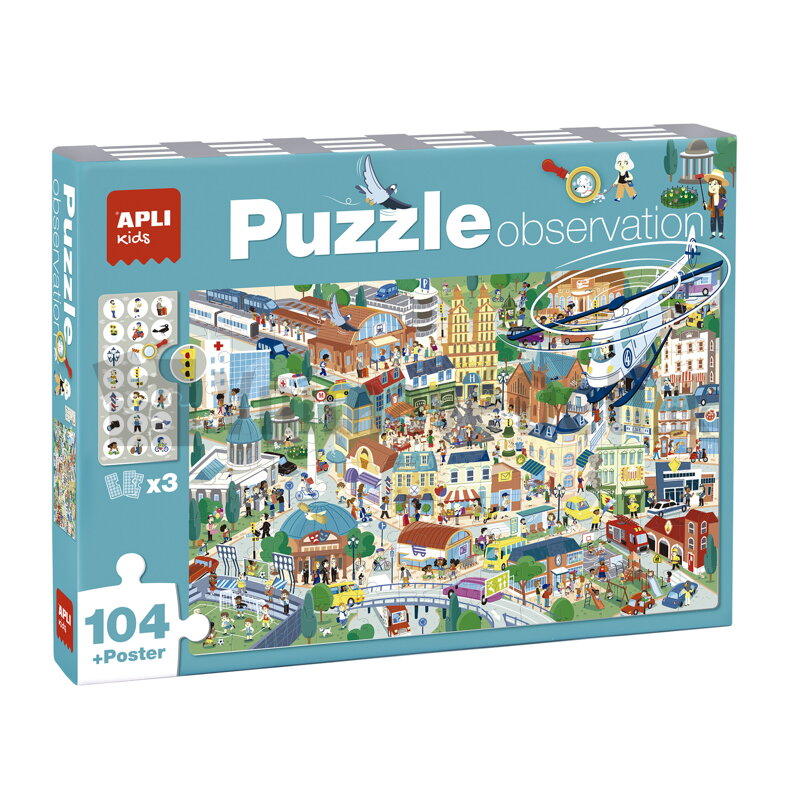 Mesto - postav puzzle, hľadaj detaily 